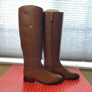 NWOT Tory Burch Brown Leather Knee High Boots